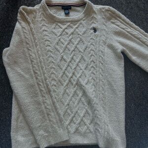 Polo Cream Cable Knit Sweater
